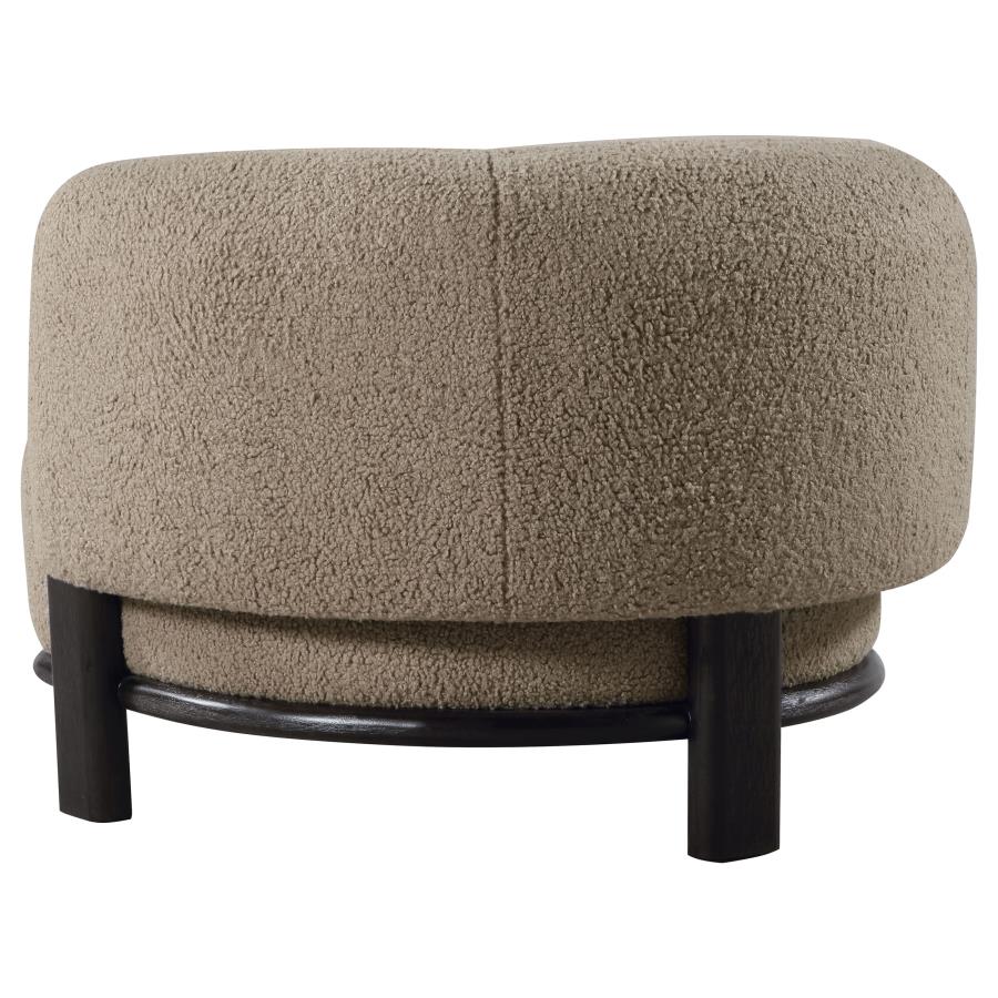 (image for) Lawler Upholstered Barrel Back Accent Chair Mushroom