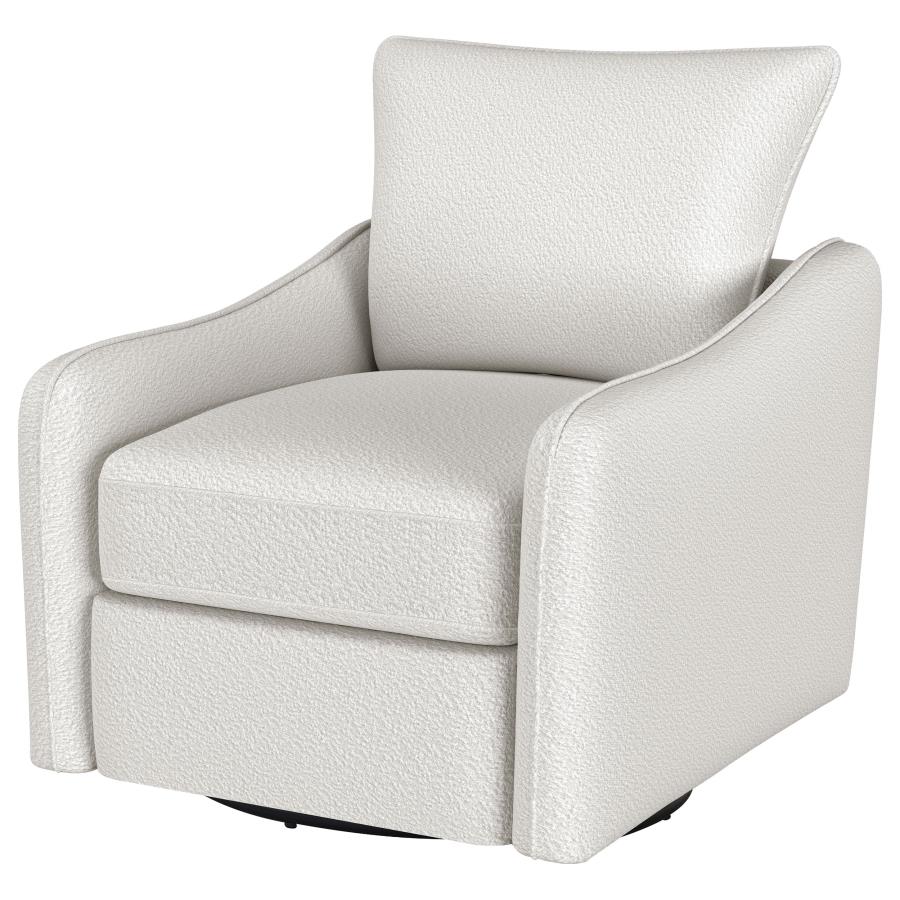 (image for) Madia Upholstered Sloped Arm Swivel Glider Chair Vanilla