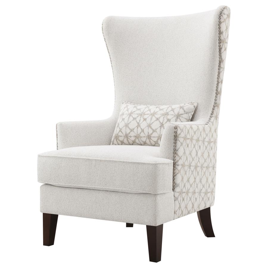 (image for) Pippin Upholstered High Wingback Accent Chair Latte