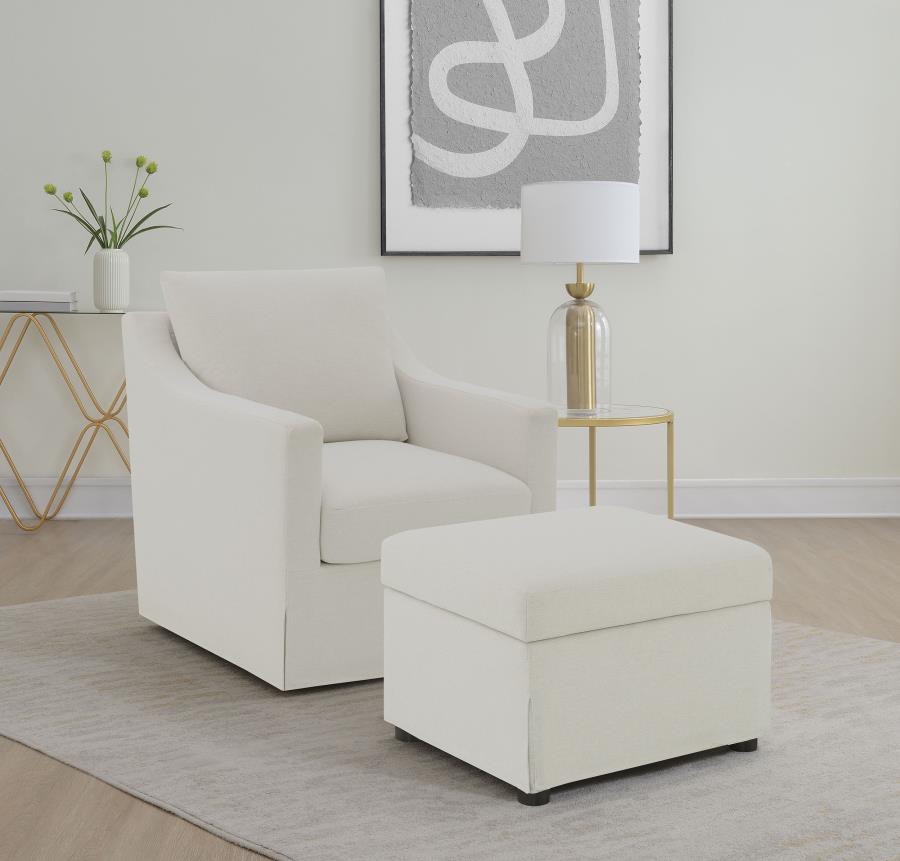 Modal Additional Images for Winter Upholstered Hydraulic Lift Top Storage Ottoman Beige