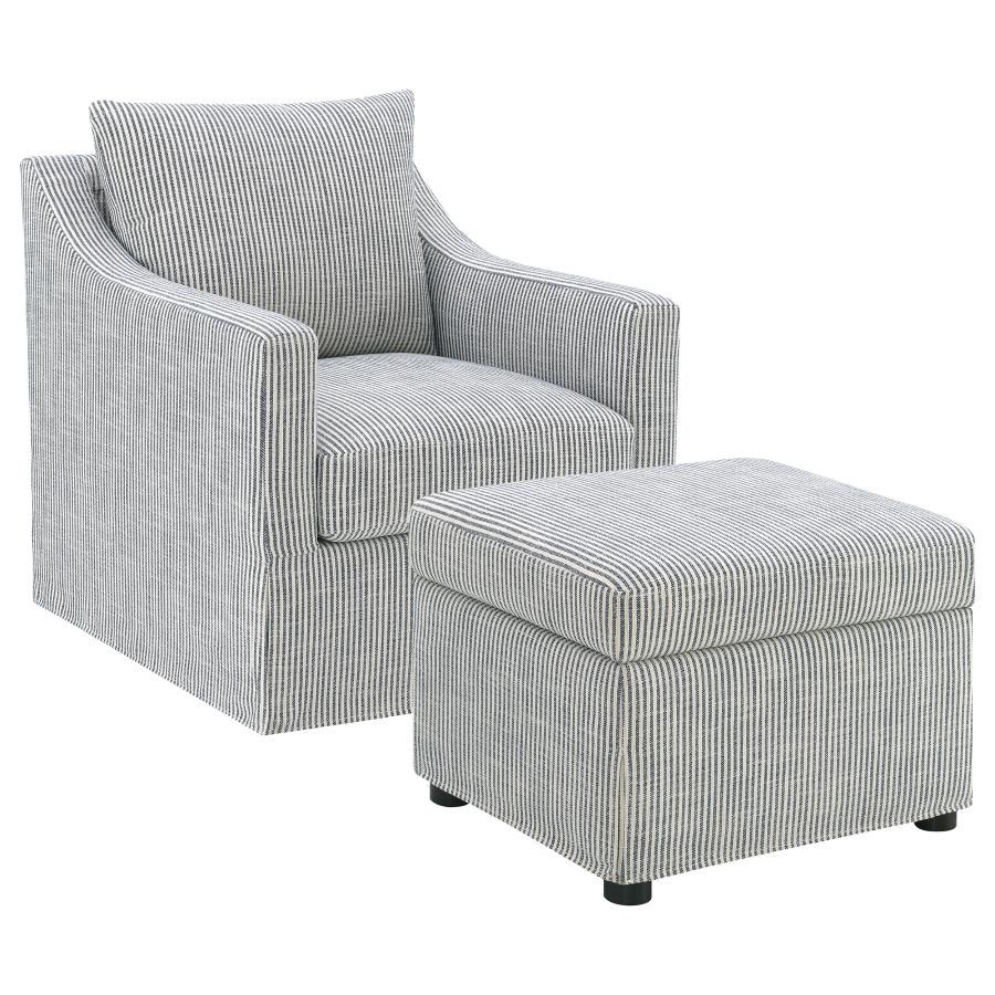 Modal Additional Images for Winter Upholstered Hydraulic Lift Top Storage Ottoman Grey