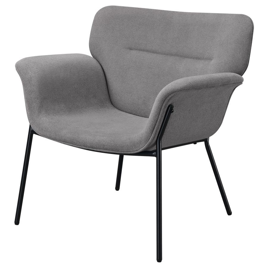 (image for) Davina Upholstered Flared Arm Accent Chair Ash Grey