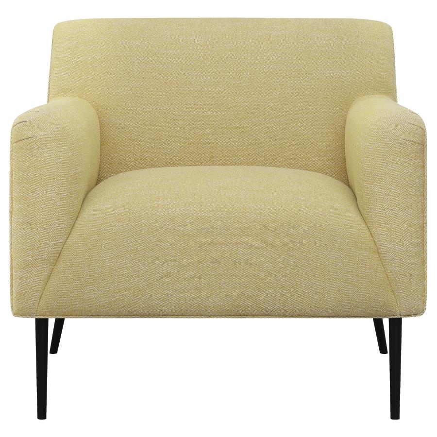 (image for) Darlene Upholstered English Arm Accent Chair Lemon