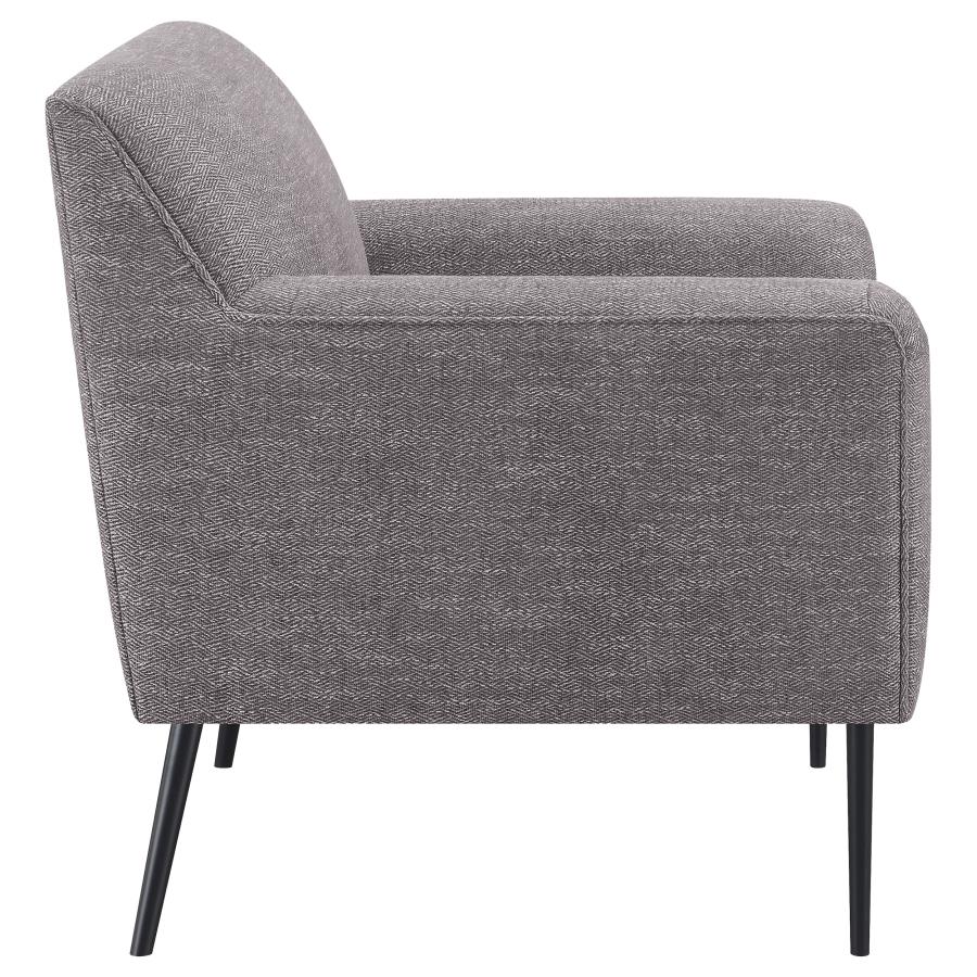 (image for) Darlene Upholstered English Arm Accent Chair Charcoal