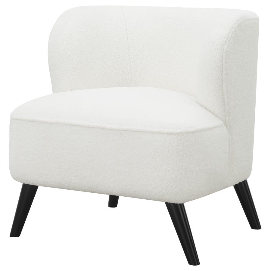 (image for) Alonzo Faux Sheepskin Upholstered Accent Chair Natural