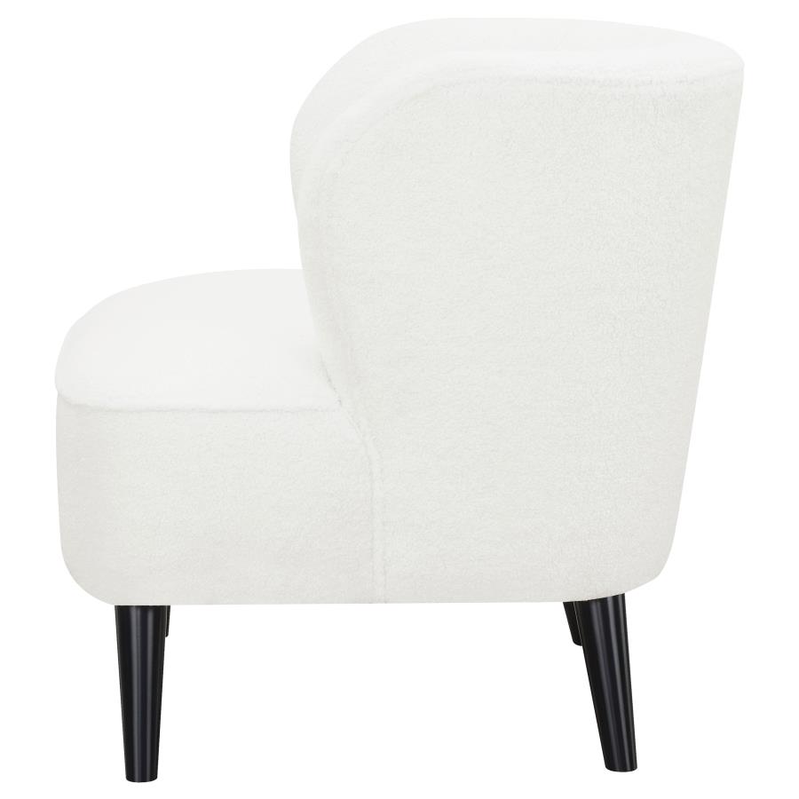 (image for) Alonzo Faux Sheepskin Upholstered Accent Chair Natural