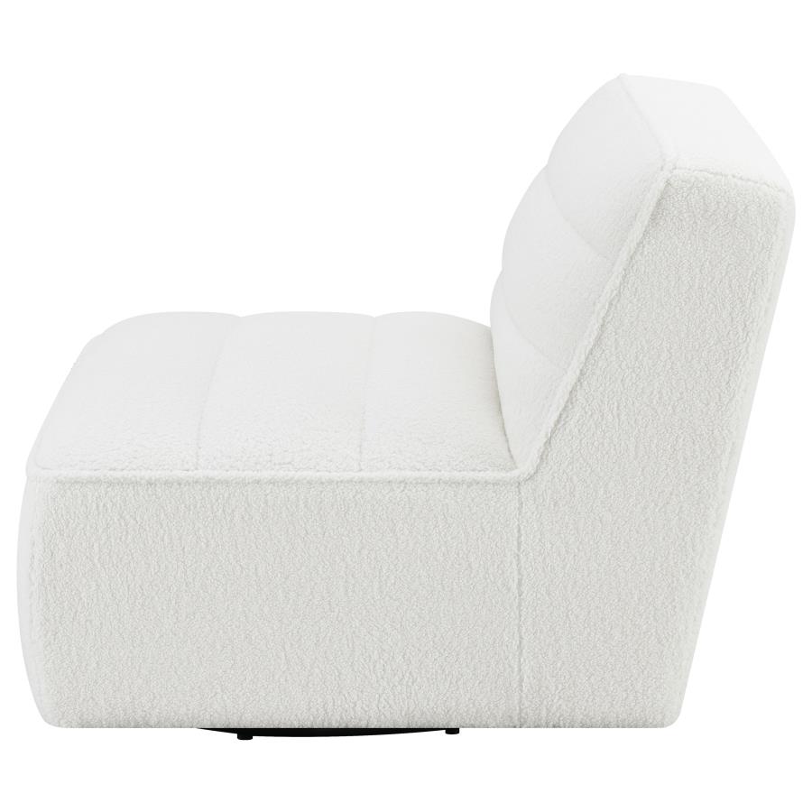 (image for) Cobie Upholstered Armless Swivel Chair Natural