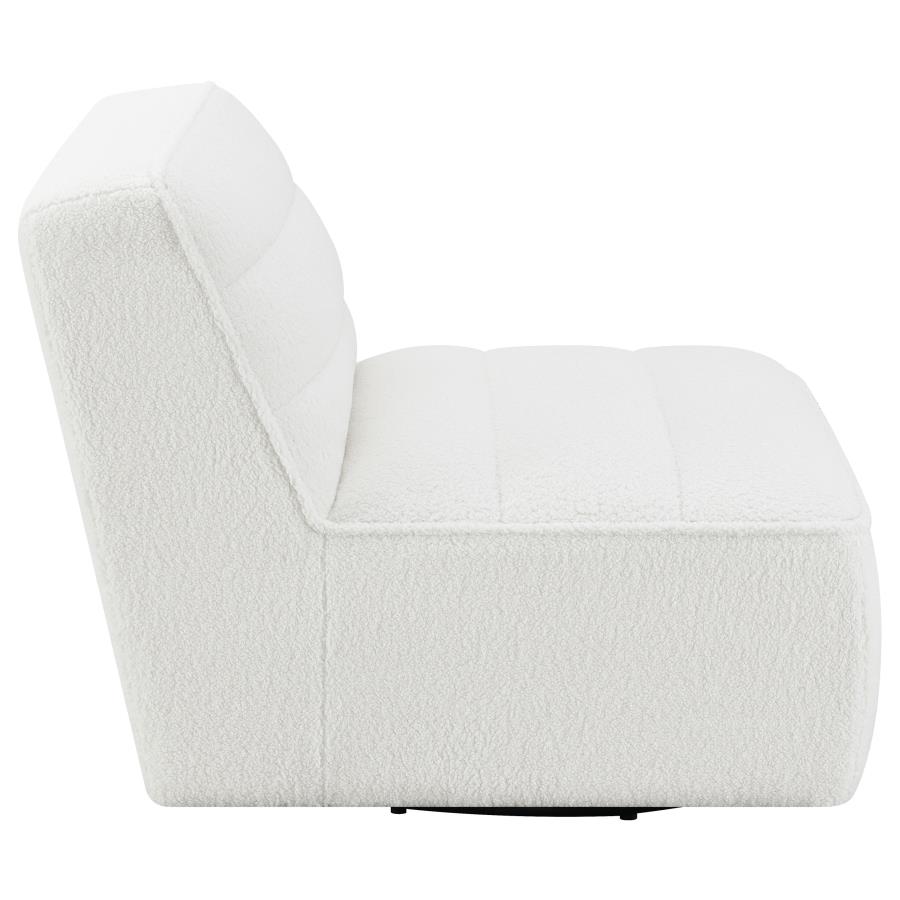 (image for) Cobie Upholstered Armless Swivel Chair Natural