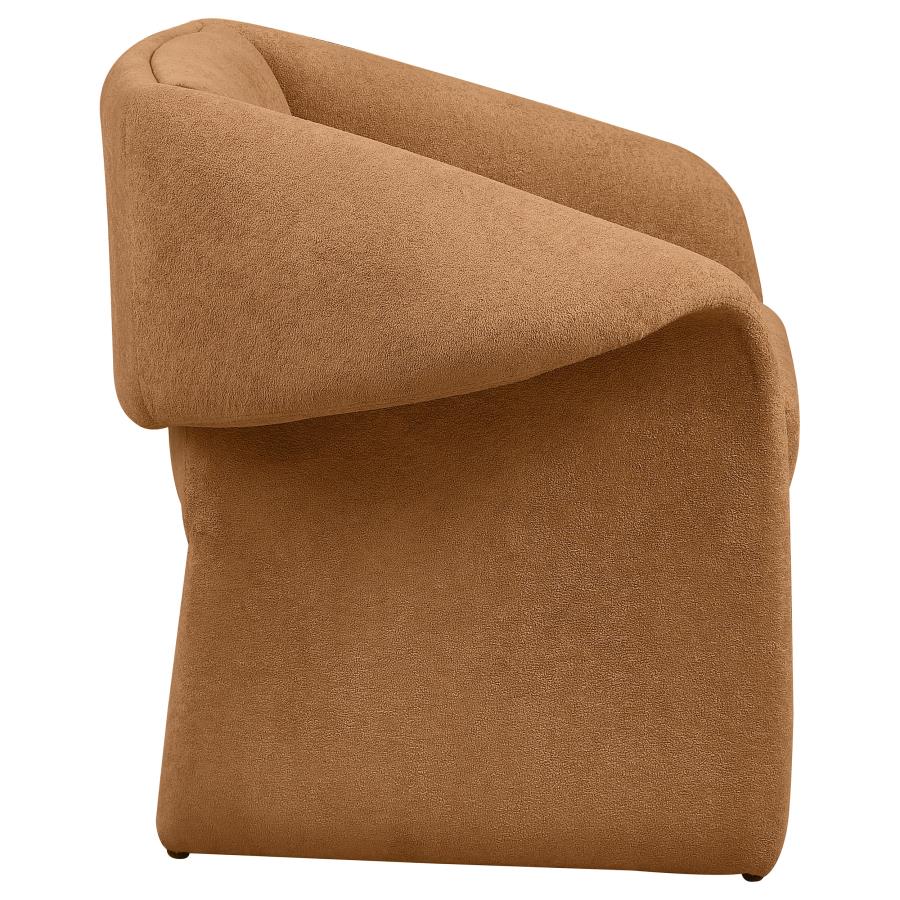 (image for) Ramsey Upholstered Sloped Arm Accent Chair Honey