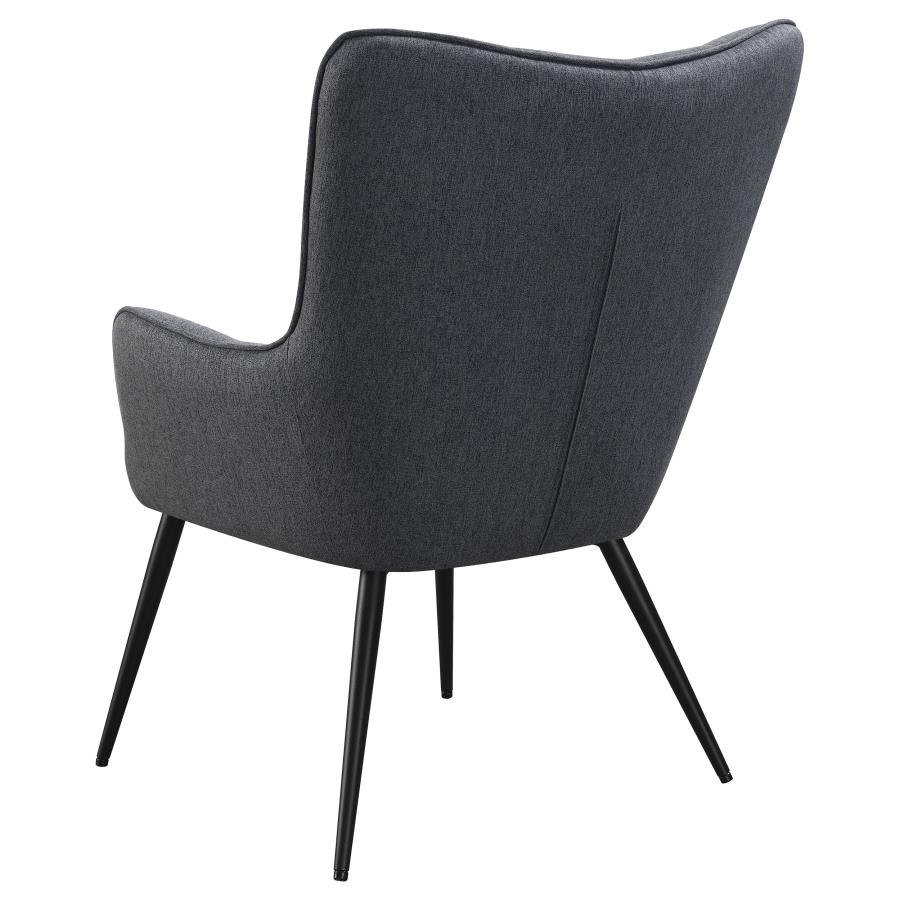 (image for) Isla Upholstered Flared Arm Tufted Accent Chair Grey