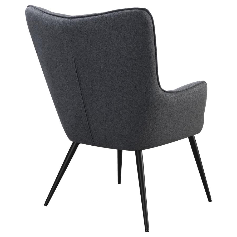 (image for) Isla Upholstered Flared Arm Tufted Accent Chair Grey