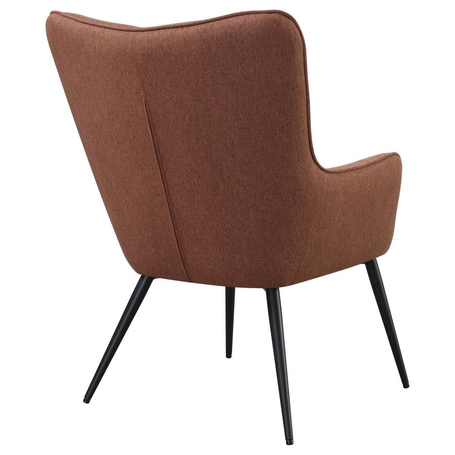 (image for) Isla Upholstered Flared Arm Tufted Accent Chair Rust