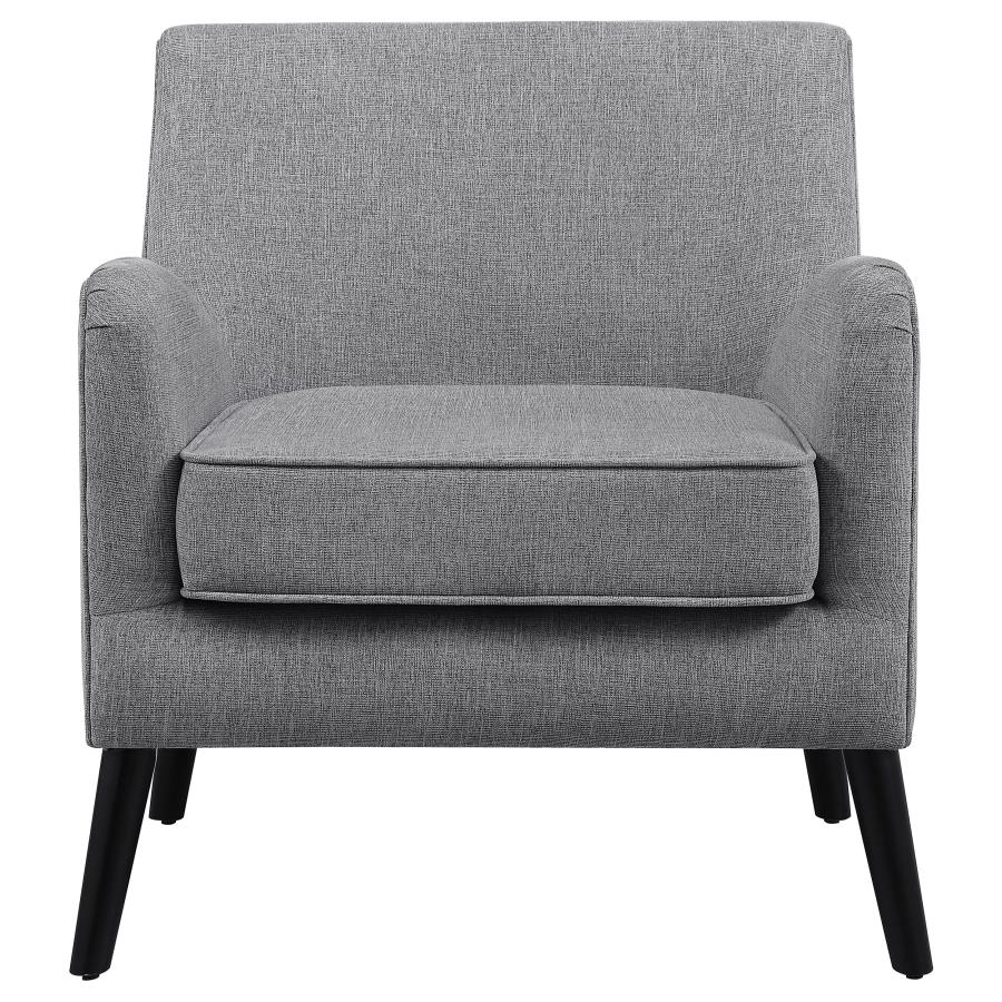 (image for) Charlie Upholstered English Arm Accent Chair Charcoal Grey