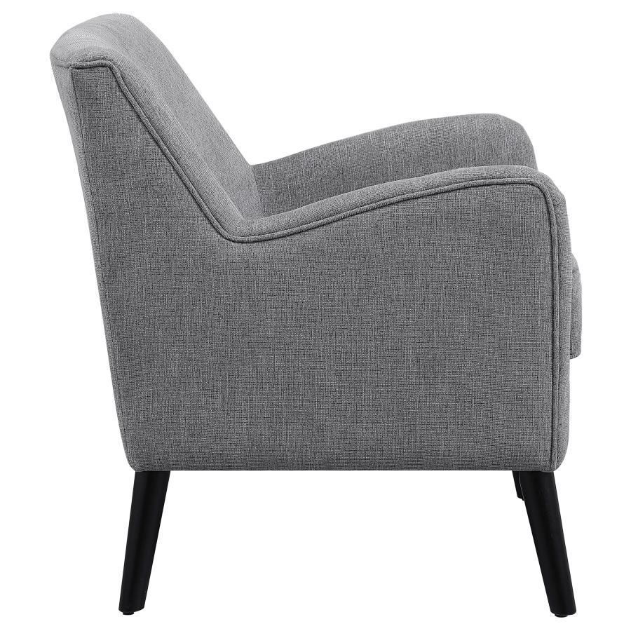 (image for) Charlie Upholstered English Arm Accent Chair Charcoal Grey