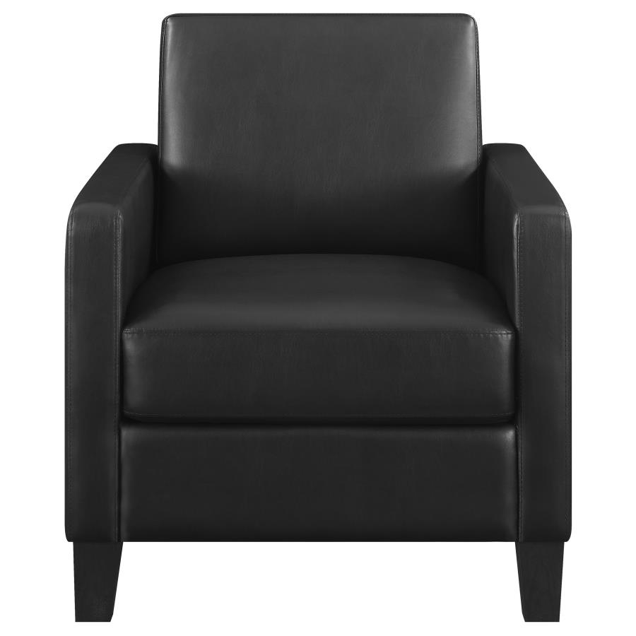 (image for) Julio Upholstered Track Arm Accent Chair Black