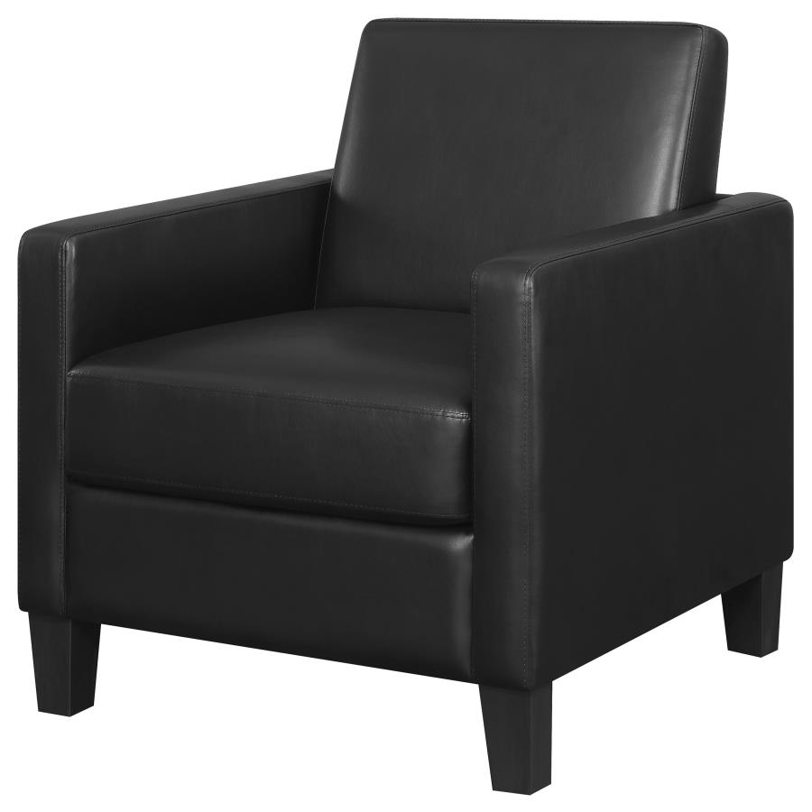 (image for) Julio Upholstered Track Arm Accent Chair Black