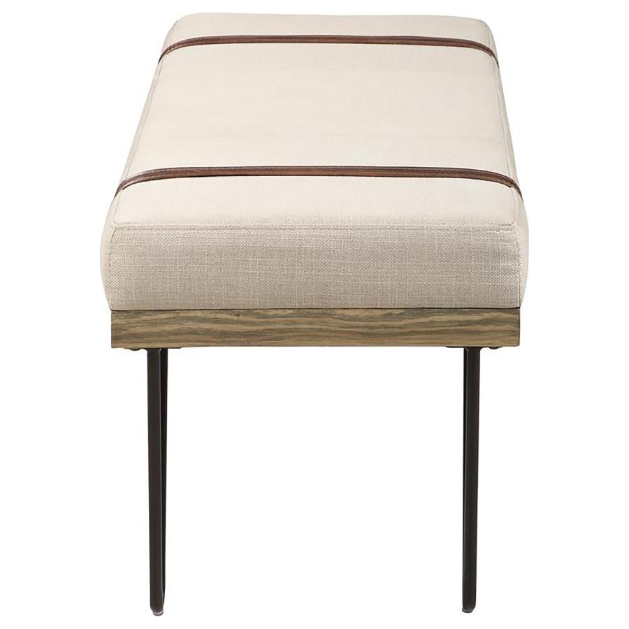 (image for) Austin Fabric Upholstered Accent Bench Beige