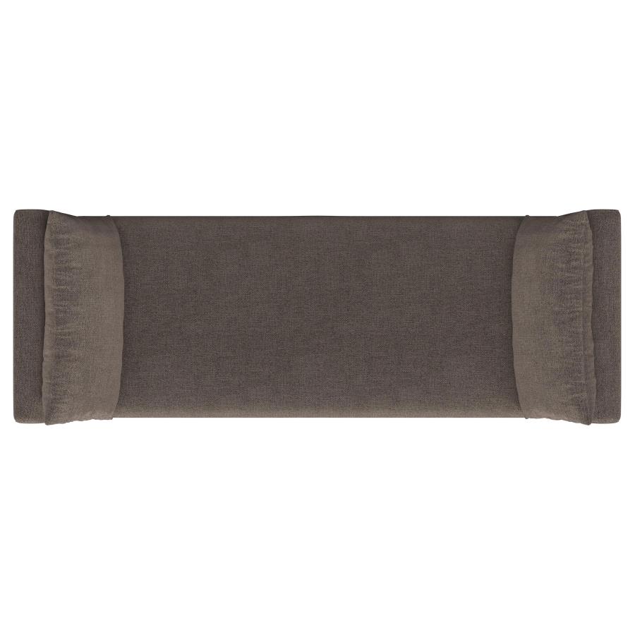 (image for) Robin Upholstered Accent Bench with Armrests Brown