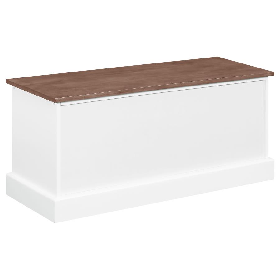 (image for) Alma 3-drawer Storage Bench Weathered Brown and White