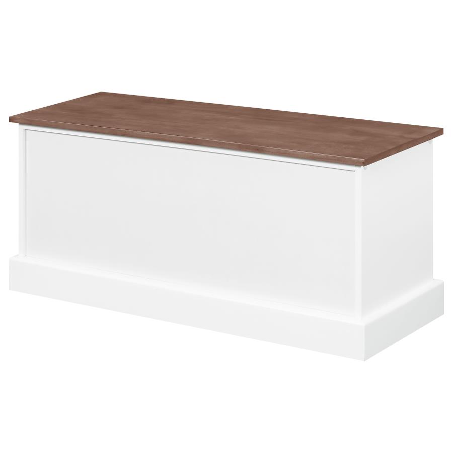 (image for) Alma 3-drawer Storage Bench Weathered Brown and White