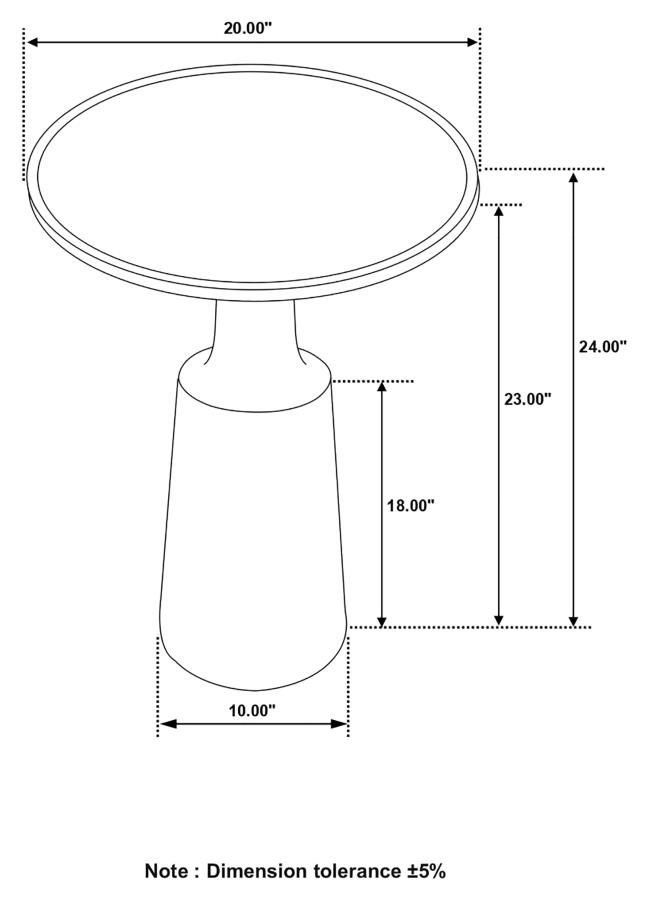 (image for) Ixia Round Solid Mango Wood Accent Side Table Natural