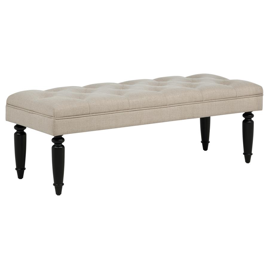 (image for) Marsha 52-inch Upholstered Entryway Accent Bench Latte