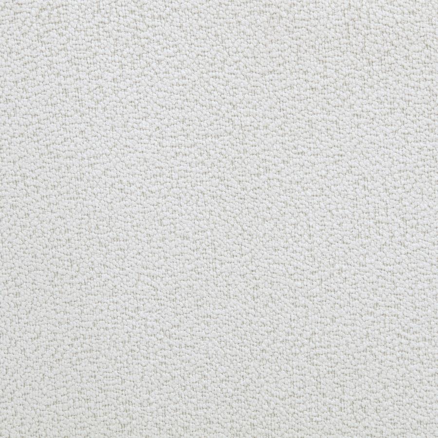 Remuda Boucle Upholstered Round Storage Ottoman Ivory
