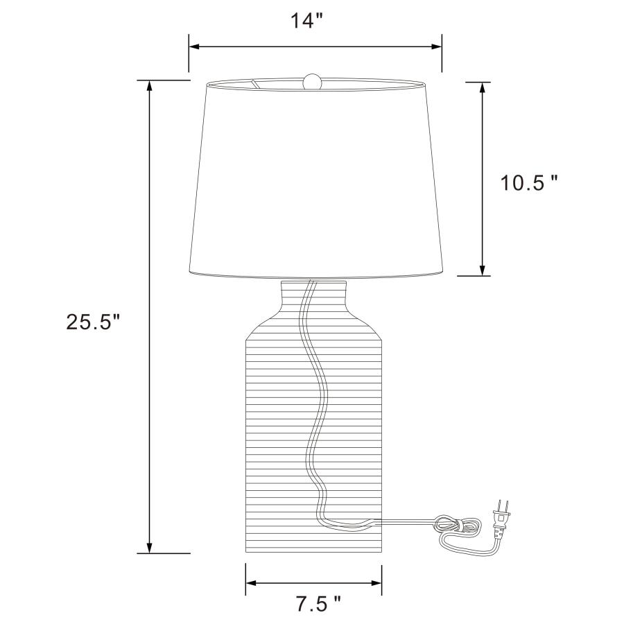 Modal Additional Images for Nairobi Empire Shade Handwoven Rattan Table Lamp Natural