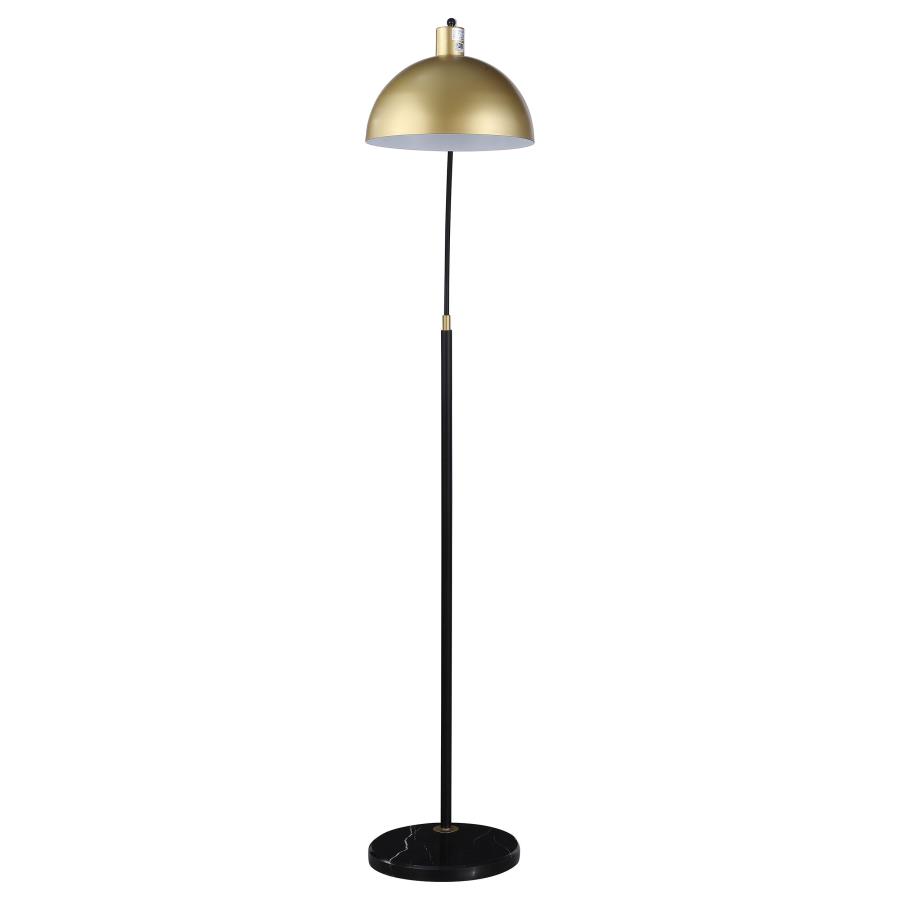 (image for) Gloria 74-inch Arched Dome Shade Metal Floor Lamp Black