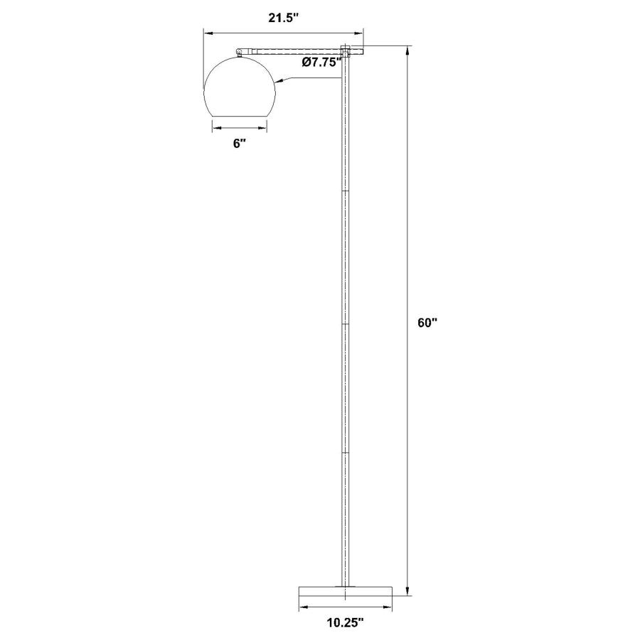 (image for) Linnea 60-inch Dome Shade Task Floor Lamp Brushed Gold