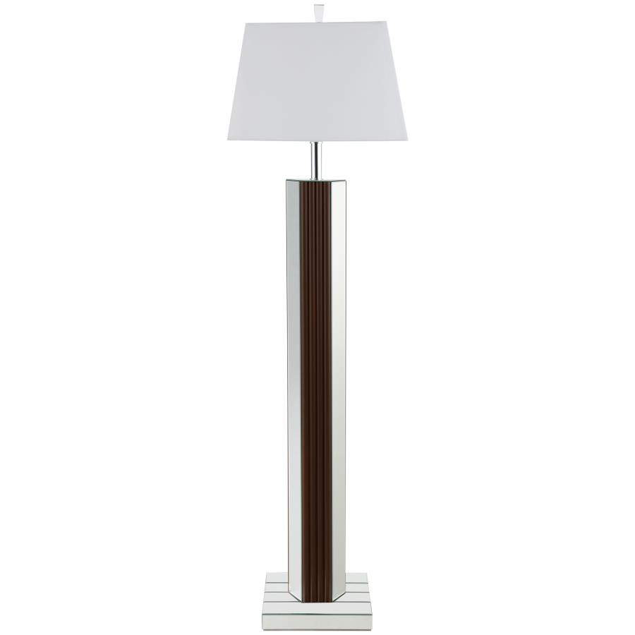 (image for) Elena 67-inch Square Tapered Mirrored Floor Lamp Brown