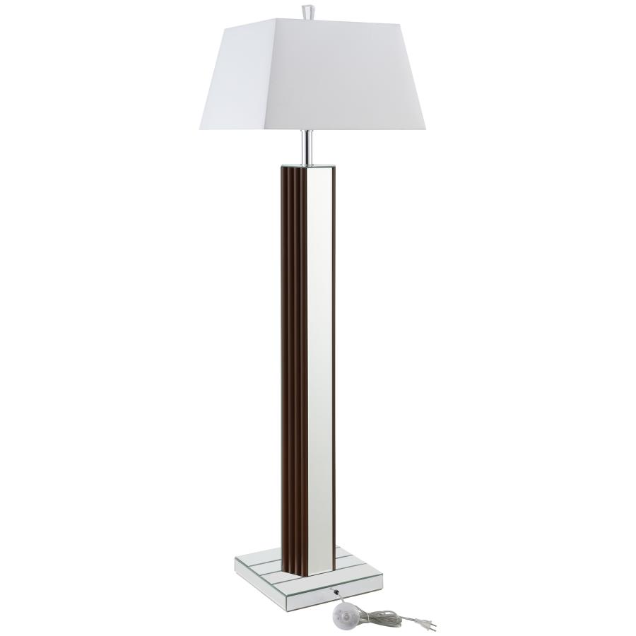 (image for) Elena 67-inch Square Tapered Mirrored Floor Lamp Brown