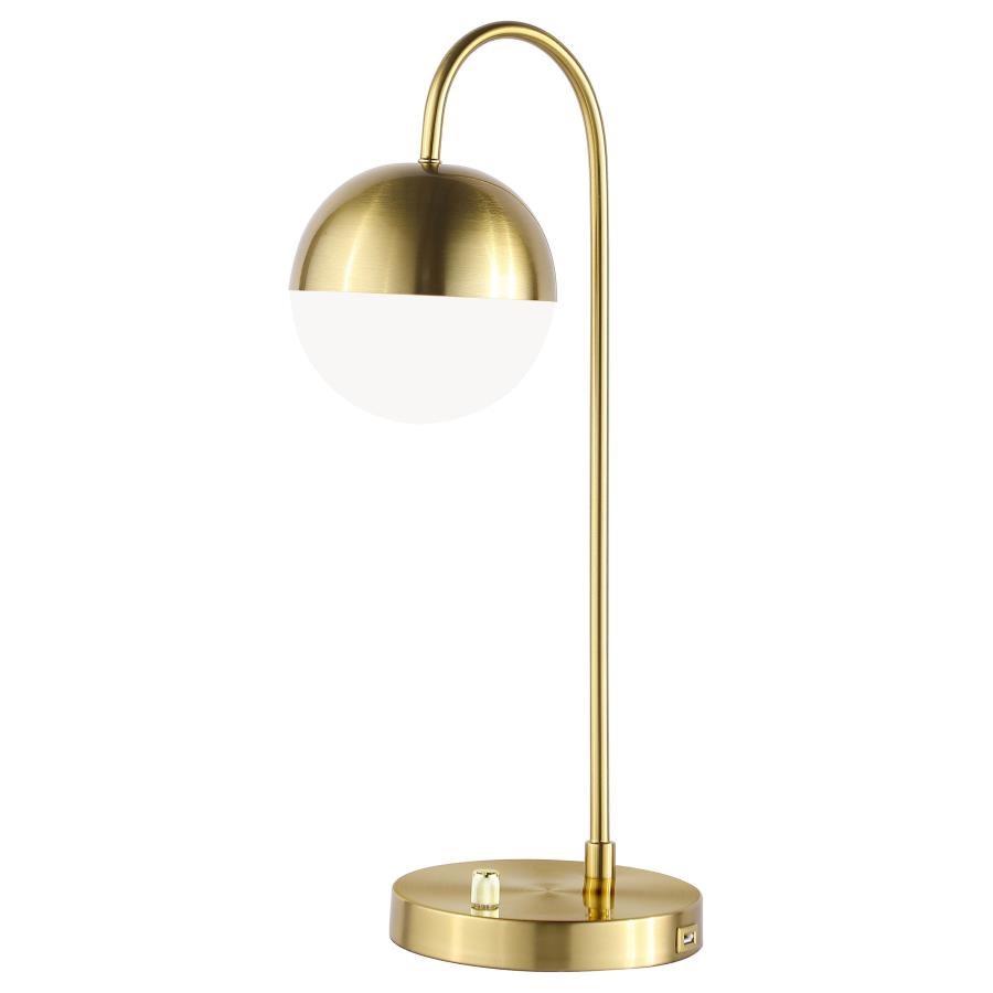 (image for) Merrick 21-inch Spherical Arched Bedside Table Lamp Gold