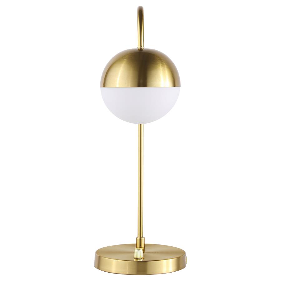 (image for) Merrick 21-inch Spherical Arched Bedside Table Lamp Gold