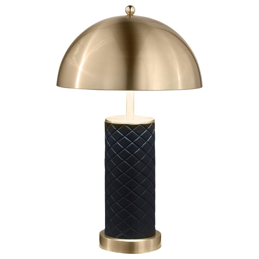 (image for) Ferris 23-inch Dome Quilted Table Lamp Black (Set of 2)