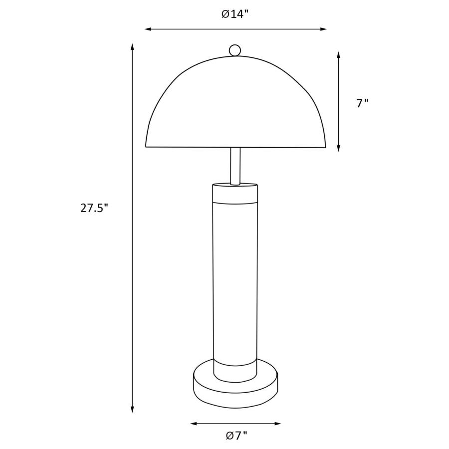 (image for) Conroe 28-inch Dome Shade Pillar Table Lamp Black (Set of 2)