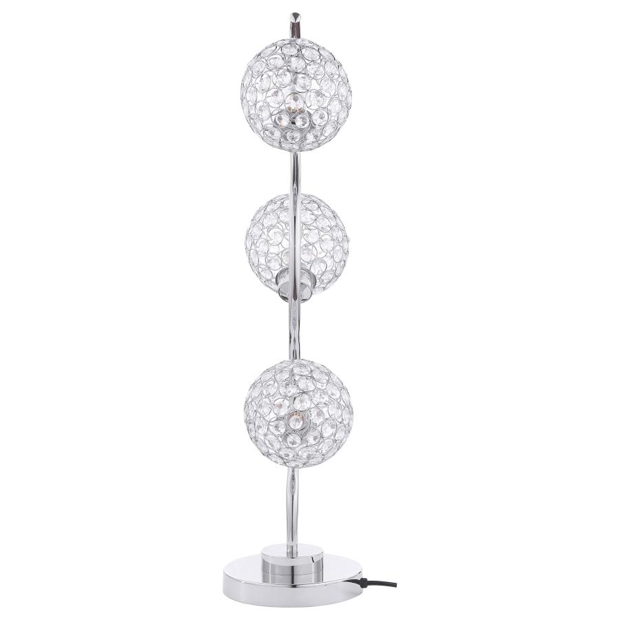 (image for) Amberley 33-inch 3-light Curvy Metal Table Lamp Silver