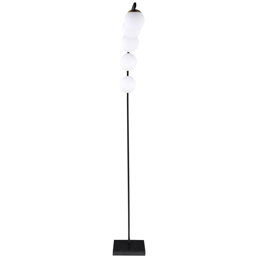 (image for) Cody 78-inch Spherical 5-light Arc Metal Floor Lamp Black