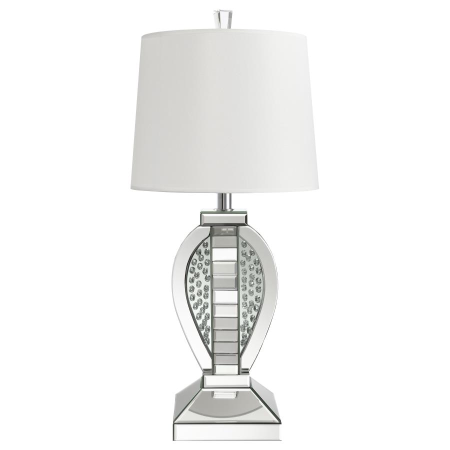 (image for) Klein 31-inch Empire Mirrored Acrylic Table Lamp Silver