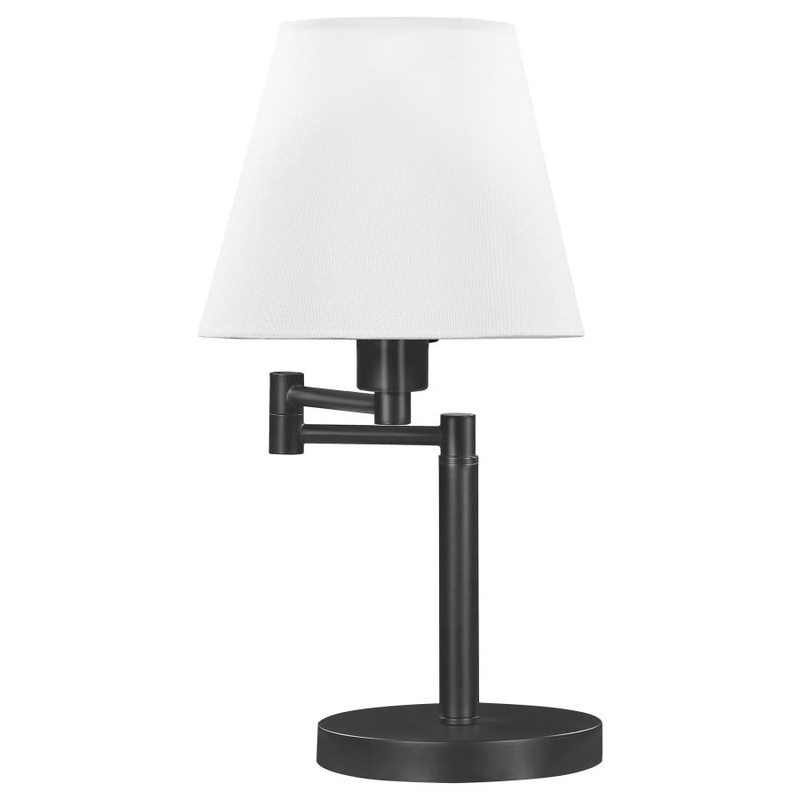 (image for) Colombe 20-inch Empire Shade Swing Arm Table Lamp Black