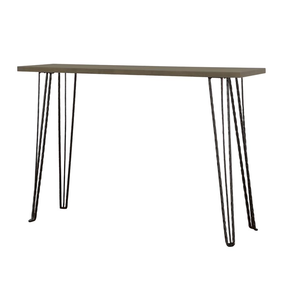 (image for) Neville Rectangular Wood Top Entryway Console Table Grey