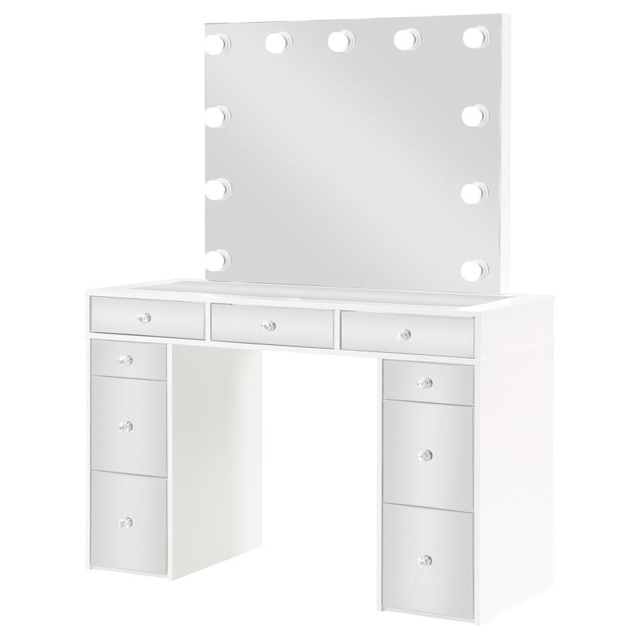 (image for) Regina Makeup Vanity Table Set with Lighting White