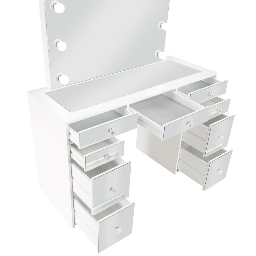 (image for) Regina Makeup Vanity Table Set with Lighting White