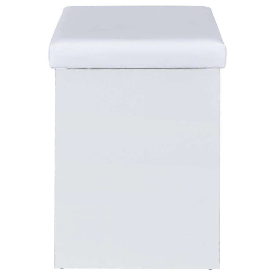 Bunbury Makeup Vanity Table Set Storage Mirror and Stool White