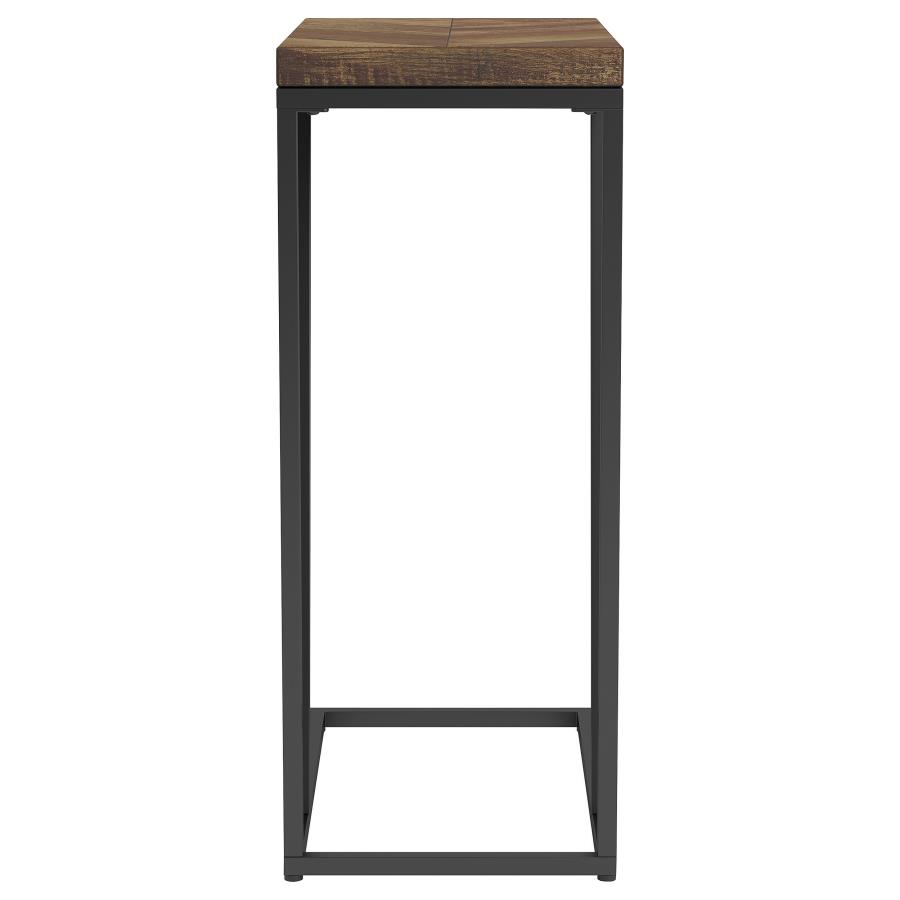 (image for) Sergio Engineered Wood C-Shaped Side Table Rustic Tobacco