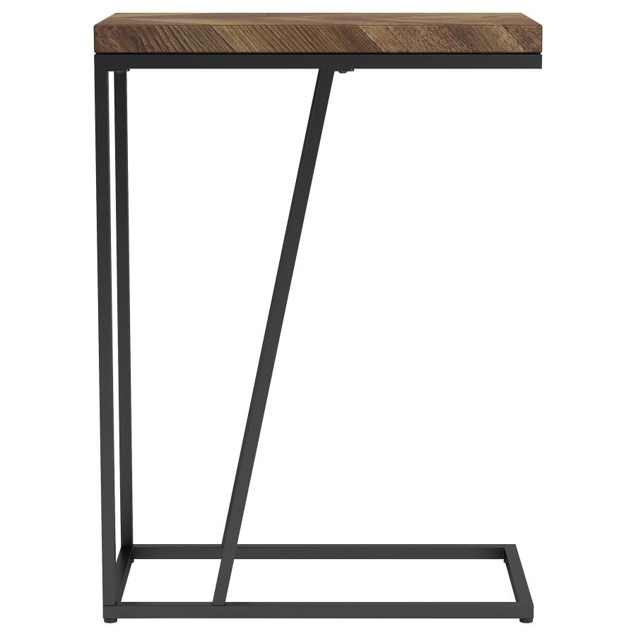 (image for) Sergio Engineered Wood C-Shaped Side Table Rustic Tobacco