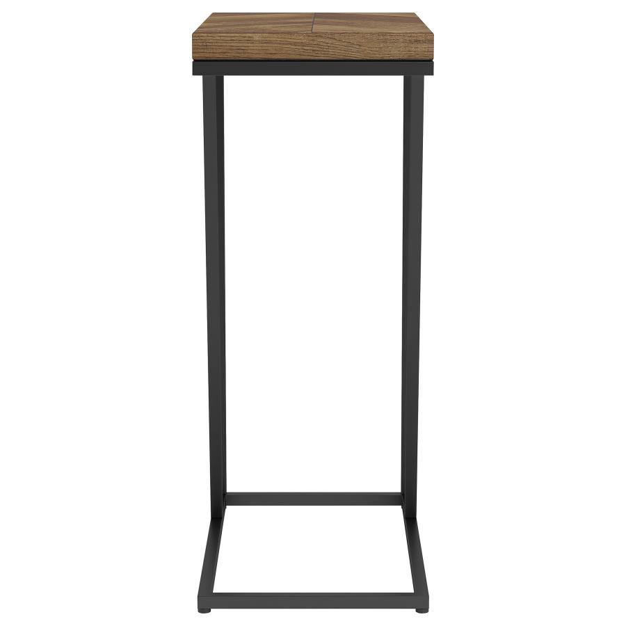 (image for) Sergio Engineered Wood C-Shaped Side Table Rustic Tobacco