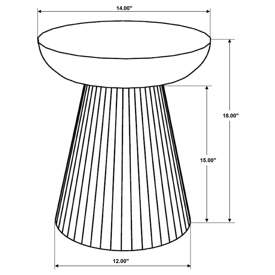 (image for) Aureo Round Solid Wood Accent Side Table Wild Honey