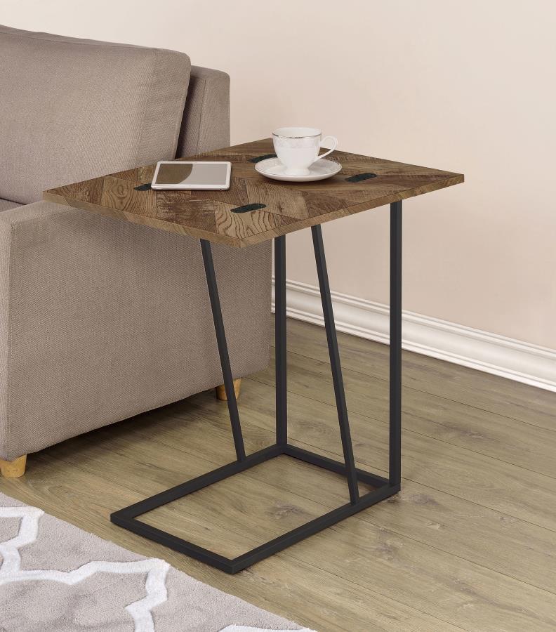 (image for) Carly Expandable Engineered Wood C-Shaped Side Table Tobacco