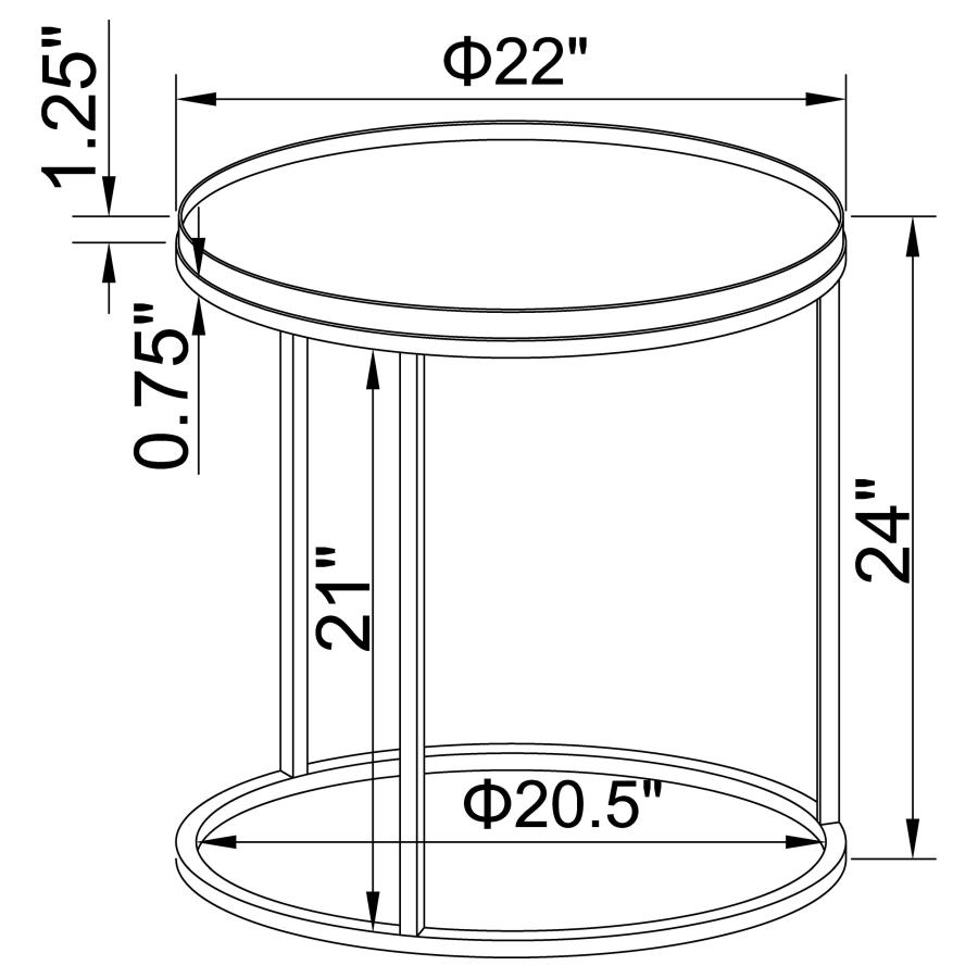 (image for) Rodrigo Round Wood Side End Table Weathered Elm